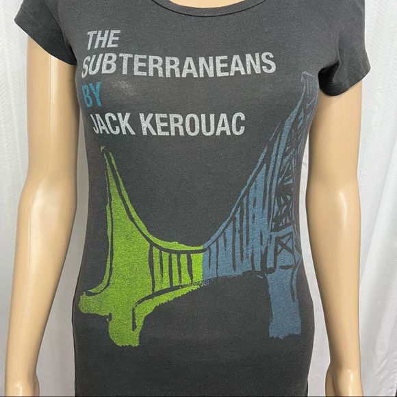 Vintage Urban Outfitters DOE Jack Kerouac Subterraneans Graphic Tee Size Small - Picture 2 of 9